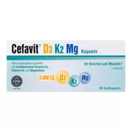 CEFAVIT D3 K2 Mg 2.000 I.E. hårde kapsler, 60 stk