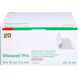 VLIWAZELL Pro superabsorb.compress.sterile 10x10 cm, 10 stk