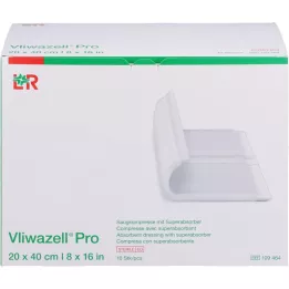 VLIWAZELL Pro superabsorb.compress.sterile 20x40 cm, 10 stk