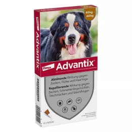 ADVANTIX Spot-on-opløsning til påføring på hund 40-60 kg, 4X6,0 ml