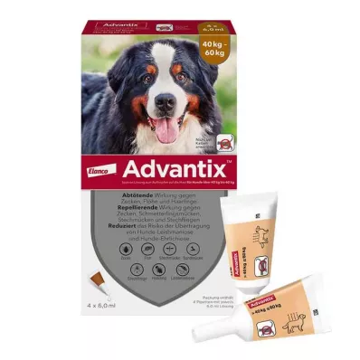 ADVANTIX Spot-on-opløsning til påføring på hund 40-60 kg, 4X6,0 ml