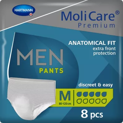 MOLICARE Premium MEN Bukser 5 dråber M, 8 stk