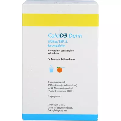 CALCI D3-Denk 1.000 mg/880 I.E. brusetabletter, 120 stk