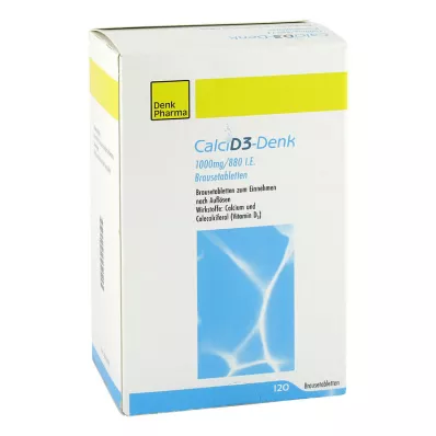 CALCI D3-Denk 1.000 mg/880 I.E. brusetabletter, 120 stk CALCI D3-Denk 1.000 mg/880 I.E. brusetabletter, 120 stk