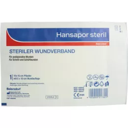 HANSAPOR steril sårforbinding 10x15 cm, 1 stk