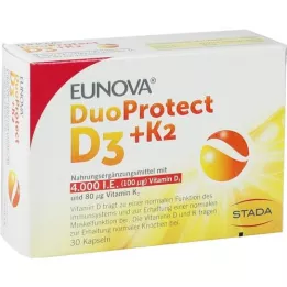EUNOVA DuoProtect D3+K2 4000 I.U./80 μg kapsler, 30 stk