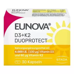 EUNOVA DuoProtect D3+K2 4000 I.U./80 μg kapsler, 30 stk