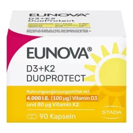 EUNOVA DuoProtect D3+K2 4000 I.U./80 μg kapsler, 90 stk