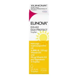 EUNOVA DuoProtect D3+K2 1000 I.U./50 μg dråber, 11,5 ml