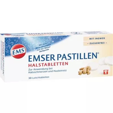 EMSER Pastiller med ingefær, sukkerfri, 30 stk