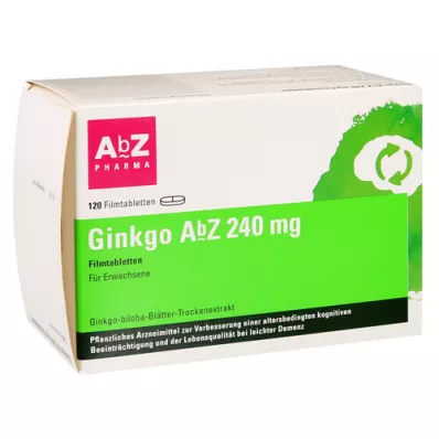 GINKGO AbZ 240 mg filmovertrukne tabletter, 120 stk