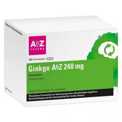 Ginkgo AbZ 240 mg filmovertrukne tabletter, 120 stk Ginkgo AbZ 240 mg filmovertrukne tabletter, 120 stk