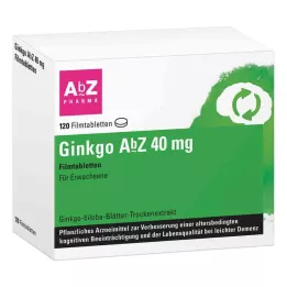 GINKGO AbZ 40 mg filmovertrukne tabletter, 120 stk