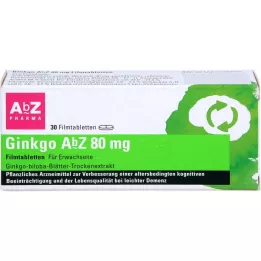 GINKGO AbZ 80 mg filmovertrukne tabletter, 30 stk