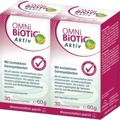 OMNI BiOTiC aktivt pulver, 2X60 g