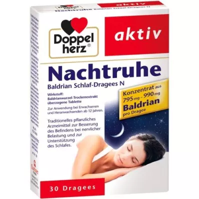 DOPPELHERZ Nachtruhe Valerian Sleep Lozenges N, 30 kapsler