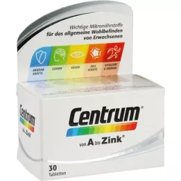 CENTRUM A-Zink-tabletter, 30 kapsler