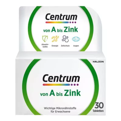CENTRUM A-Zink-tabletter, 30 kapsler