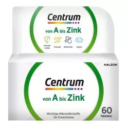 CENTRUM A-Zink-tabletter, 60 kapsler