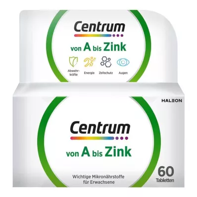 CENTRUM A-Zink-tabletter, 60 kapsler