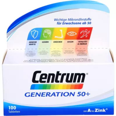 CENTRUM Generation 50+ tabletter, 100 kapsler