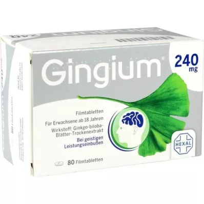 GINGIUM 240 mg filmovertrukne tabletter, 80 stk