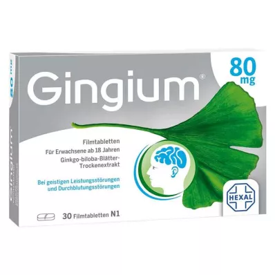 Gingium 80 mg filmovertrukne tabletter, 30 stk