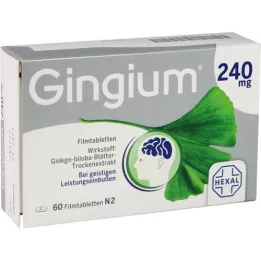 GINGIUM 240 mg filmovertrukne tabletter, 60 stk