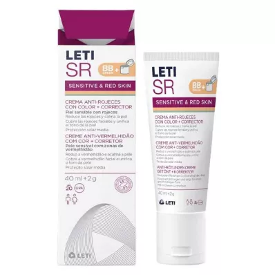 LETI SR Anti-rødme BB Tonet creme + korrektor, 40 ml