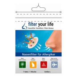 FILTER YOUR LIFE Næsefilter til allergikere størrelse L, 7X2 stk