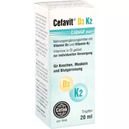 CEFAVIT D3 K2 Flydende rene dråber til oral brug, 20 ml