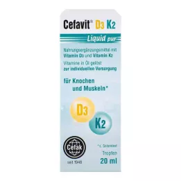 CEFAVIT D3 K2 Flydende rene dråber til oral brug, 20 ml