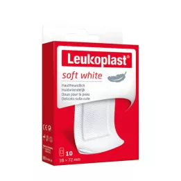 LEUKOPLAST bløde hvide gipsbånd 38x72 mm, 10 stk