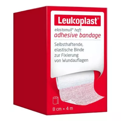 LEUKOPLAST Elastomull klæbende fikseringsbånd.elast.8 cmx4 m, 1 stk