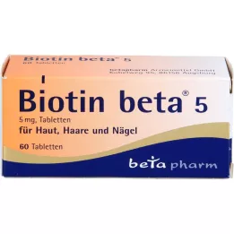 BIOTIN BETA 5 tabletter, 60 stk