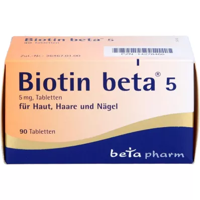 BIOTIN BETA 5 tabletter, 90 stk