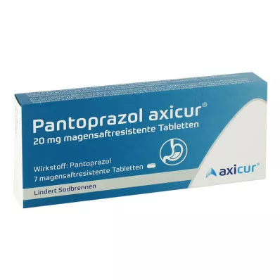 Pantoprazol axicur® 20 mg tabletter, 7 stk