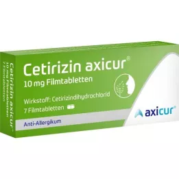 CETIRIZIN axicur 10 mg filmovertrukne tabletter, 7 stk