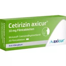 CETIRIZIN axicur 10 mg filmovertrukne tabletter, 20 stk