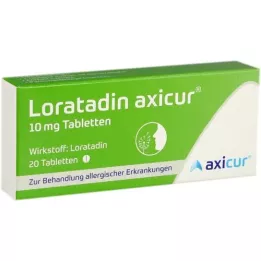 LORATADIN axicur 10 mg tabletter, 20 stk