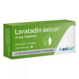 LORATADIN axicur 10 mg tabletter, 100 stk