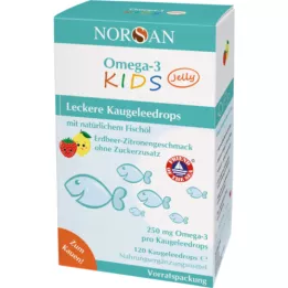 NORSAN Omega-3 Kids geléovertrukne tabletter, 120 stk