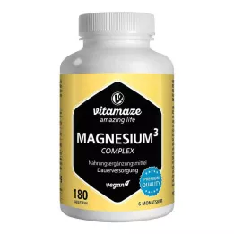 MAGNESIUM 350 mg kompleks citrat/oxid/carbon.vegan, 180 stk