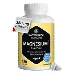 MAGNESIUM 350 mg kompleks citrat/oxid/carbon.vegan, 180 stk