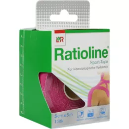 RATIOLINE Sportstape 5 cmx5 m pink, 1 stk
