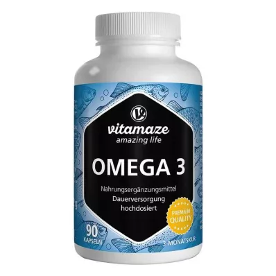 OMEGA-3 1000 mg EPA 400/DHA 300 højdosis kapsler, 90 stk