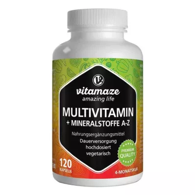 Multivitaminkapsler, høj dosering, 120 stk