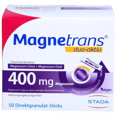 MAGNETRANS duo-aktiv 400 mg sticks, 50 stk