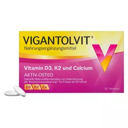 VIGANTOLVIT D3-vitamin K2 calcium filmovertrukne tabletter, 30 kapsler