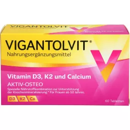 VIGANTOLVIT D3-vitamin K2 calcium filmovertrukne tabletter, 60 kapsler